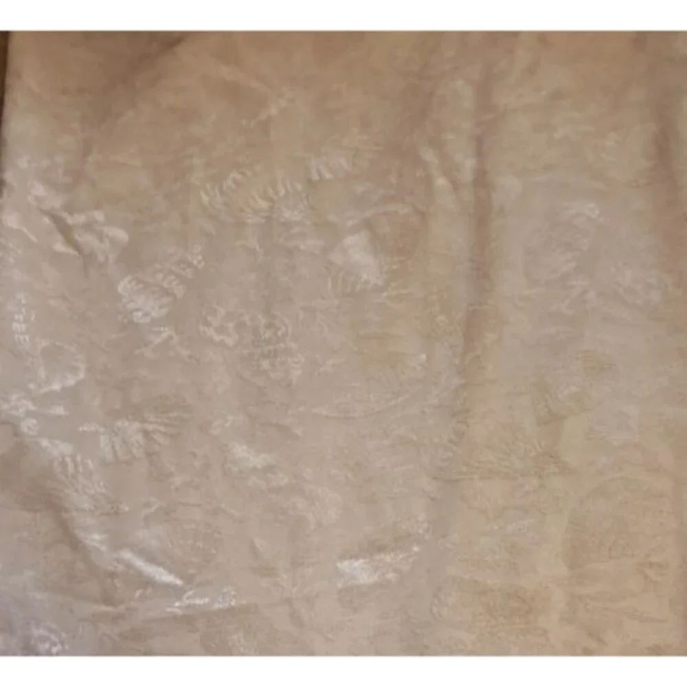 Vintage Balloon Valance Fabric Shower Curtain Pink Seashell Damask Cottage